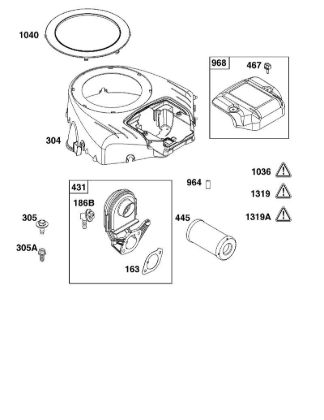 B&S - serijska številka  od 44  44N677-0017-B5 B - SKLOP OHIÅ JA VENTILATORJA IN ZRAcNIH FILTROV della Marca Stihl